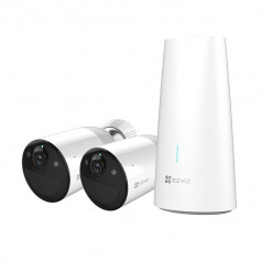 Kit caméra de surveillance 2 caméras WiFi sur batterie full HD H265 avec vision de nuit en couleur EZVIZ BC1-B2 (2MP)