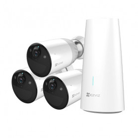 Kit caméra de surveillance WiFi 3 caméras sur batterie full HD H265 avec vision de nuit en couleur EZVIZ BC1-B3