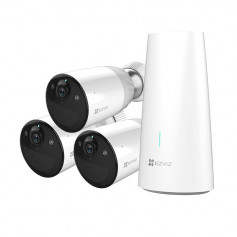 Kit caméra de surveillance 3 caméras WiFi sur batterie full HD H265 avec vision de nuit en couleur EZVIZ BC1-B3