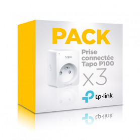Pack de 3 prises connectées Wi-Fi TP-Link Tapo P100 compatibles assistants Google et Amazon