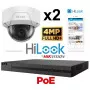 Kit vidéosurveillance PoE 2 caméras 4MP H265+ vision de nuit 30 mètres EXIR 2.0