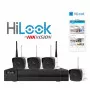 Kit vidéosurveillance WIFI 4 caméras full HD H265 micro intégré et vision de nuit 30 mètres IK-4142BH-MH/W HiLook by Hikvision